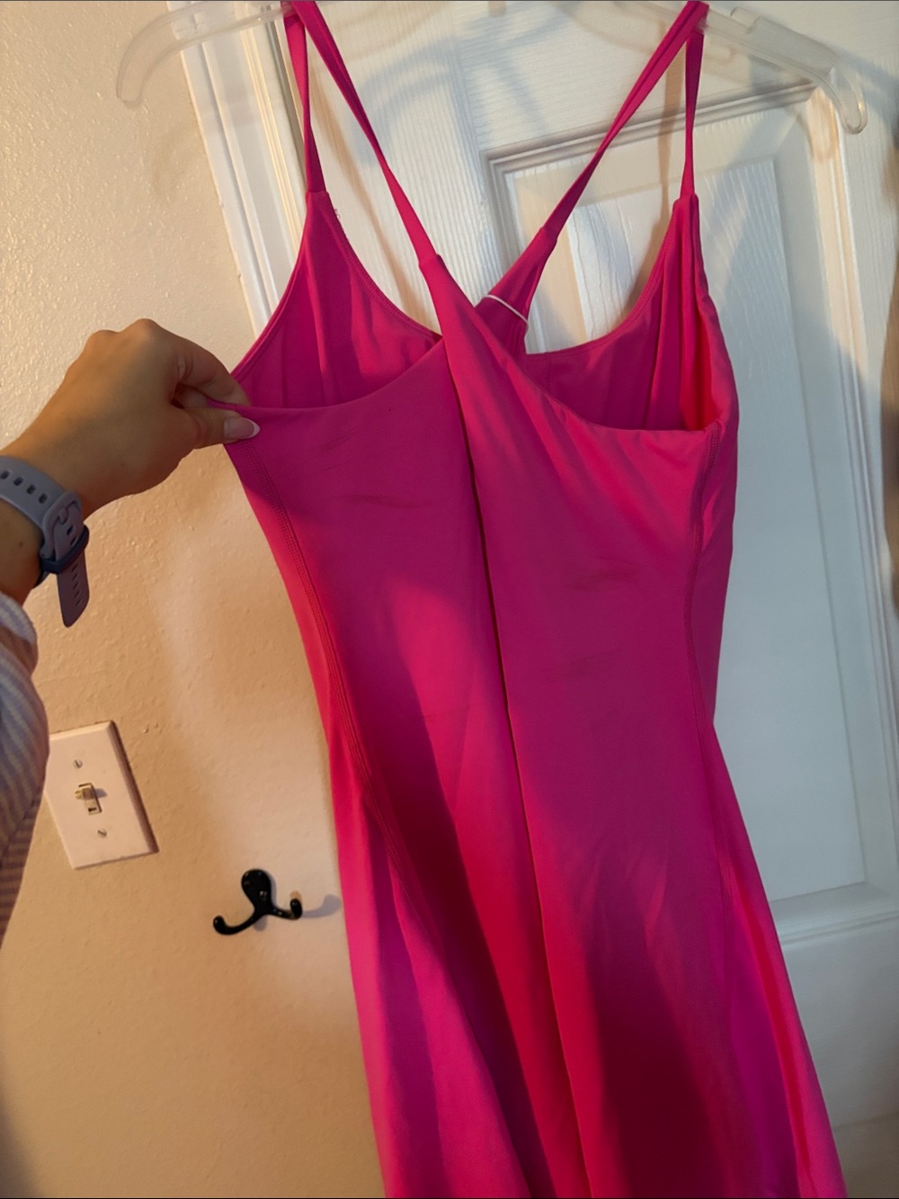 HALARA Hot Pink athletic Dress with Thin Straps - Picture 2 of 3